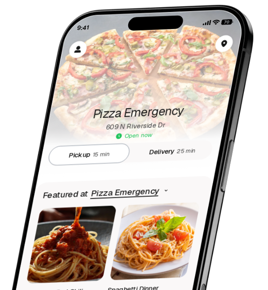 Pizza Emergency app preview