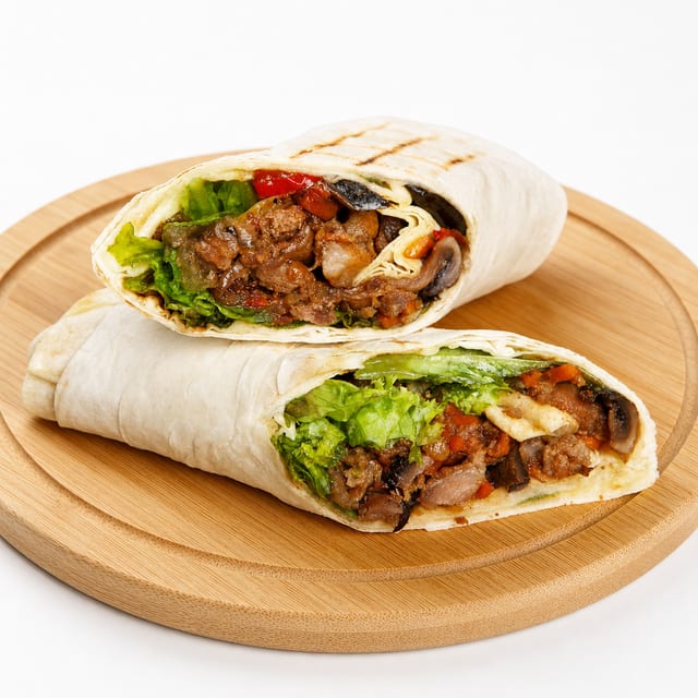 Chicharron Burrito Hand Held.